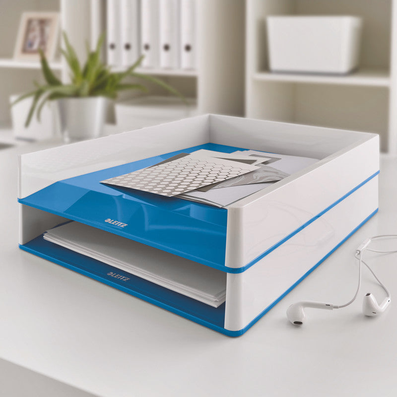 Leitz Briefkorb – Kunststoff, metallisch, blau