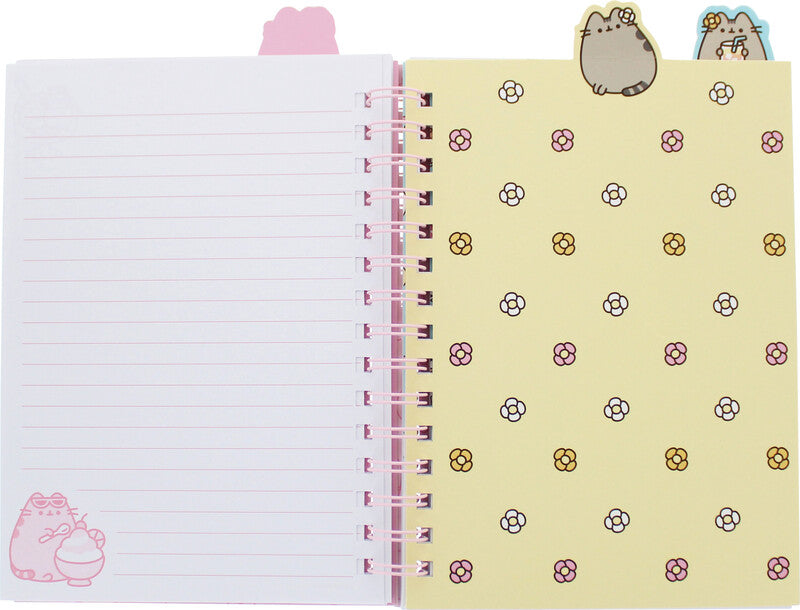 Pusheen Spiralbuch – A5 – liniert – 160 Seiten – Doppelspirale, 3 markierte Trennseiten, mehrfarbig