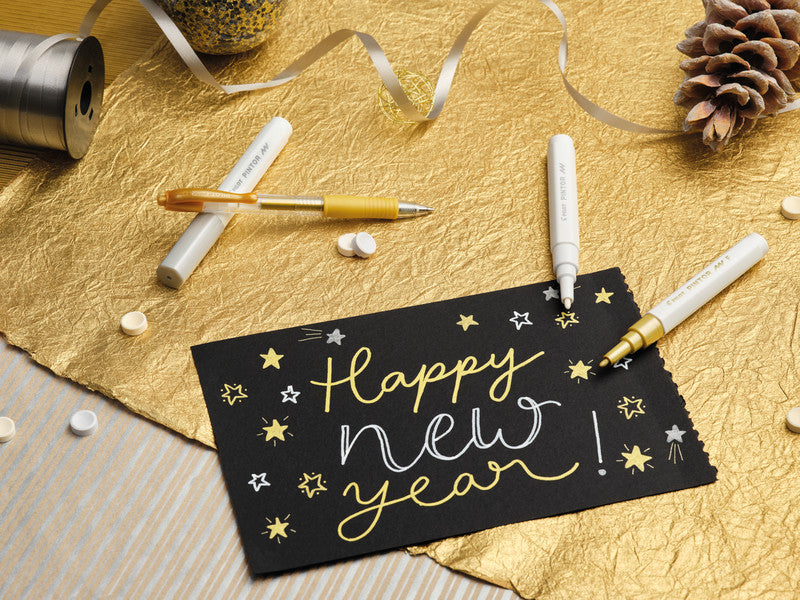 Pilot Pigment-Marker Pintor – Rundspitze 0,9-1,5 mm – Metallic Gold – Deckend