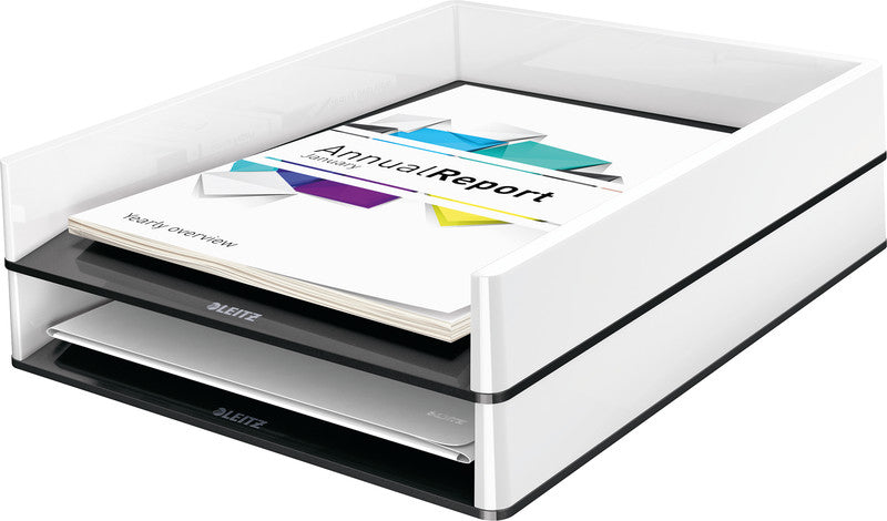 Leitz Briefkorb – Kunststoff, Schwarz, Weiss, Serie 53611095