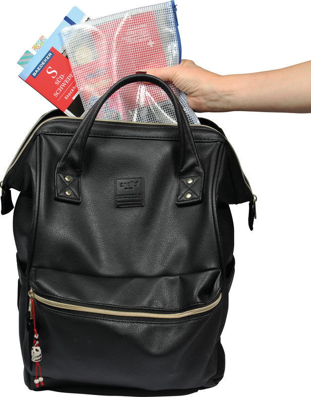 Q-connect Reissverschlusstasche – für A4-Dokumente – 337 × 255 mm, Kunststoff, Grün – 8 Stück