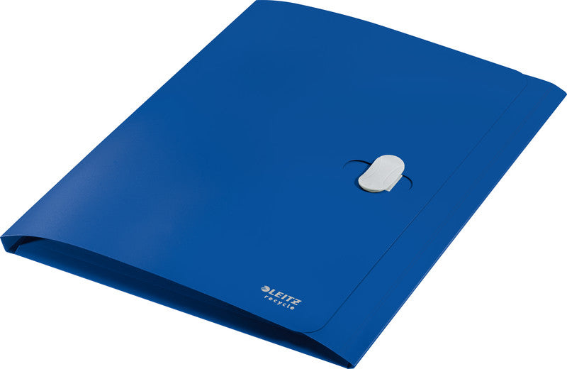 Leitz Dokumentenmappe A4 – 1 Fach, Kunststoff, Blau, 3 Klappen, bis 150 Blatt