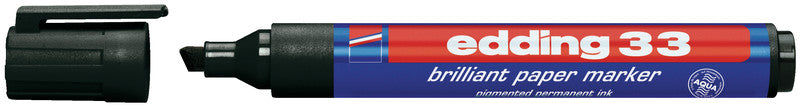 Edding Non-Permanent-Marker Brillant Paper Marker 33 – Keilspitze 1-5 mm – Schwarz – Nachfüllbar