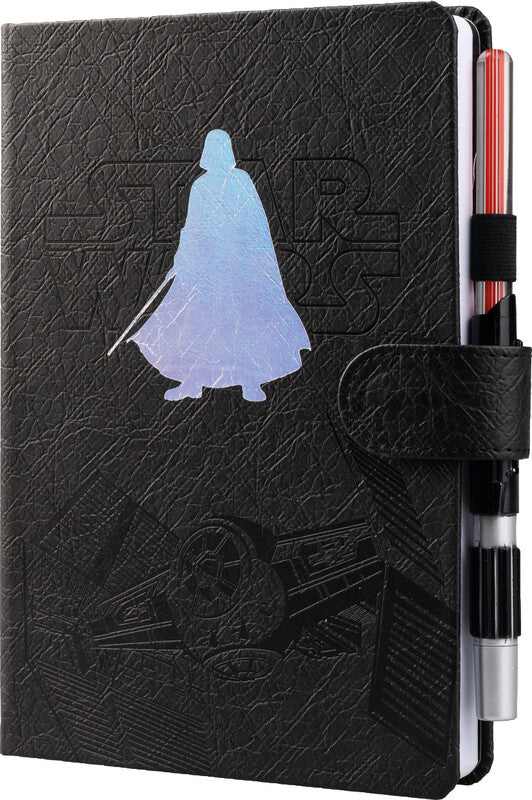 Star Wars Notizbuch – A5 – blanko – Fadenheftung, Stiftschlaufe, Einstecktasche, schwarz