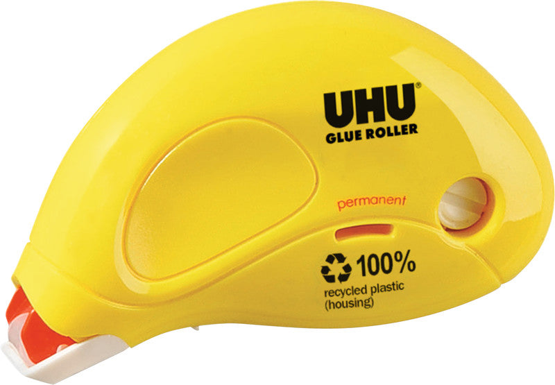UHU Kleberoller – Roller, permanent, transparent, lösemittelfrei, schnelltrocknend, für Papier, Karton, Fotos