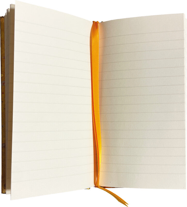 Flame tree Notizbuch, 82 × 150 mm, liniert, Fadenheftung, Hardcover, 128 Seiten, 80 g/m² – mehrfarbig