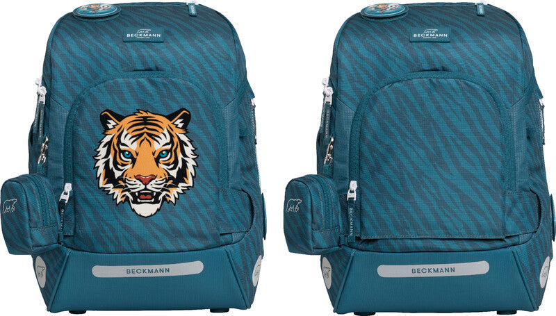 Beckmann Active Air Flx – Schulrucksack, Tiger Stars, 20–25 l, für Laptop bis 15", mit Wendetasche