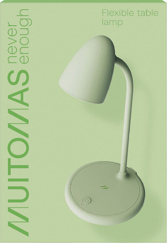 Muitomas Tischleuchte – LED 5 W, dimmbar, USB-C, Touch-Dimmer, Akku – grün