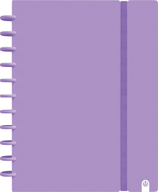 Carchivo Spiralblock A4, kariert, Spiralbindung, 80 Blatt, spezielle Perforierung, 100 g/m² – violett