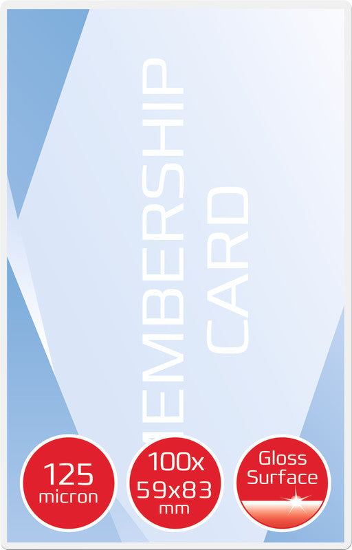 GBC Laminierfolien Key Card, glänzend – 125 µm, 64 × 99 mm, 100 Stk.