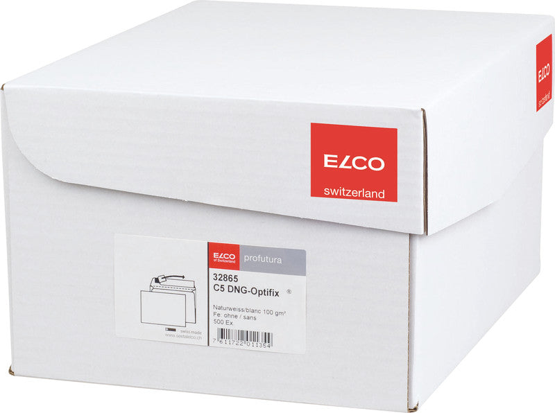 Elco Couvert C5, ohne Fenster, selbstklebend, naturweiss, 100 g/m² – 500 Stk.