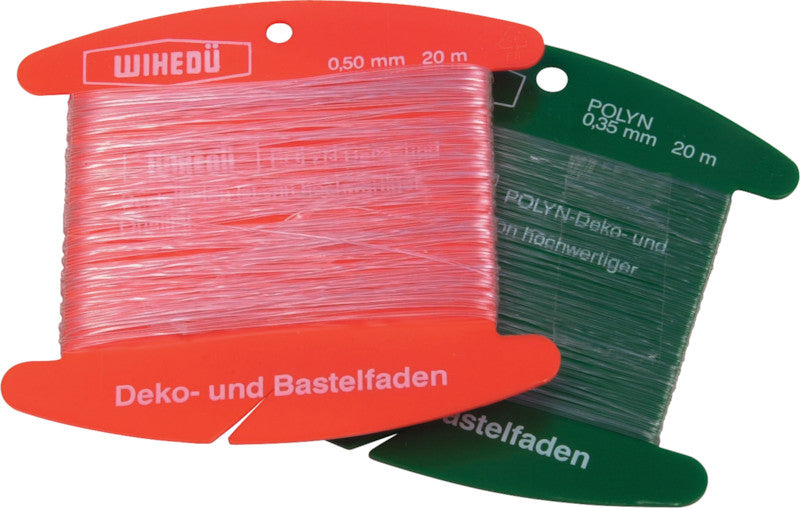 Wihedü Nylonfaden – Ø 0,50 mm, 20 m, transparent, Reisskraft 10 daN