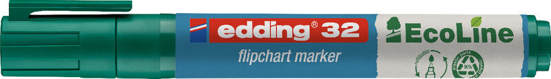 Edding Flipchart-Marker 32 EcoLine – Keilspitze 1,5-5 mm – Grün
