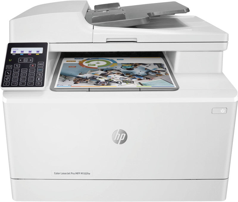 HP Color LaserJet Pro M183fw – Farbiges Laser-MFP A4, 4-in-1 – USB/LAN – ADF – 16 ppm S/W, 16 ppm Farbe