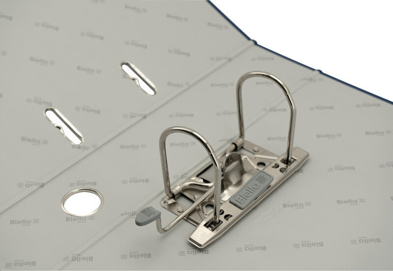 Biella Ordner – A4 hoch – 2-Ring Hebelmechanik – marineblau, Karton, mit Sichttasche, mit Griffloch, FSC