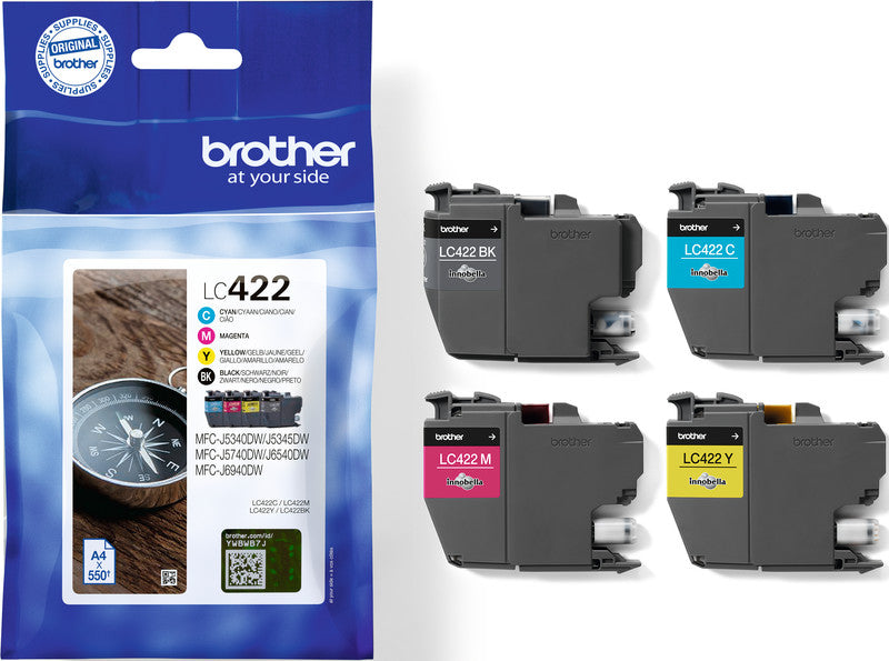 Brother Tintenpatronen-Multipack CMYK, 4er-Pack