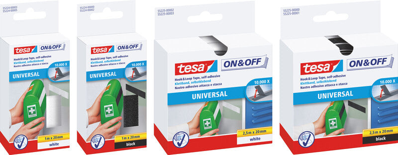 Tesa Montageband – 20 mm × 2,5 m, weiss