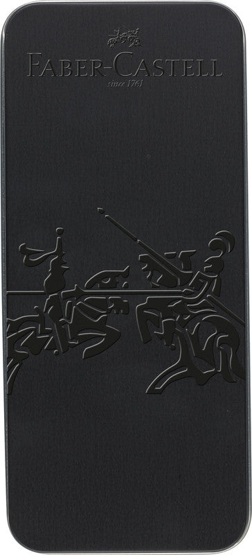 Faber-Castell Grip Edition Schreibset – Kugelschreiber XB & Füllfederhalter M – Blau – Metalletui – 2-teilig