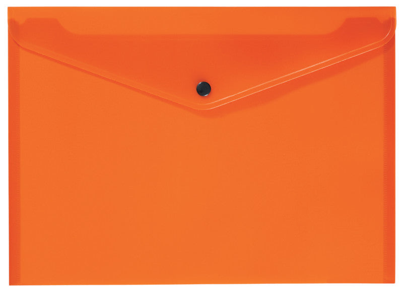 Kolma Sammelmappe für A4, Kunststoff, Orange, mit Druckknopfverschluss