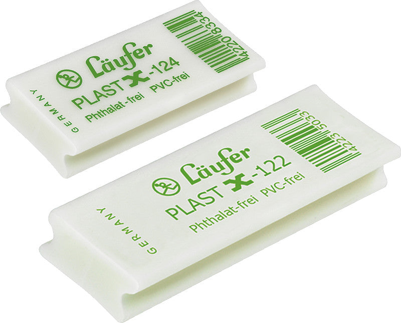 Laufer Radierer – für Bleistifte und Farbstifte – 65 × 12 × 21 mm – Kautschuk – weiss