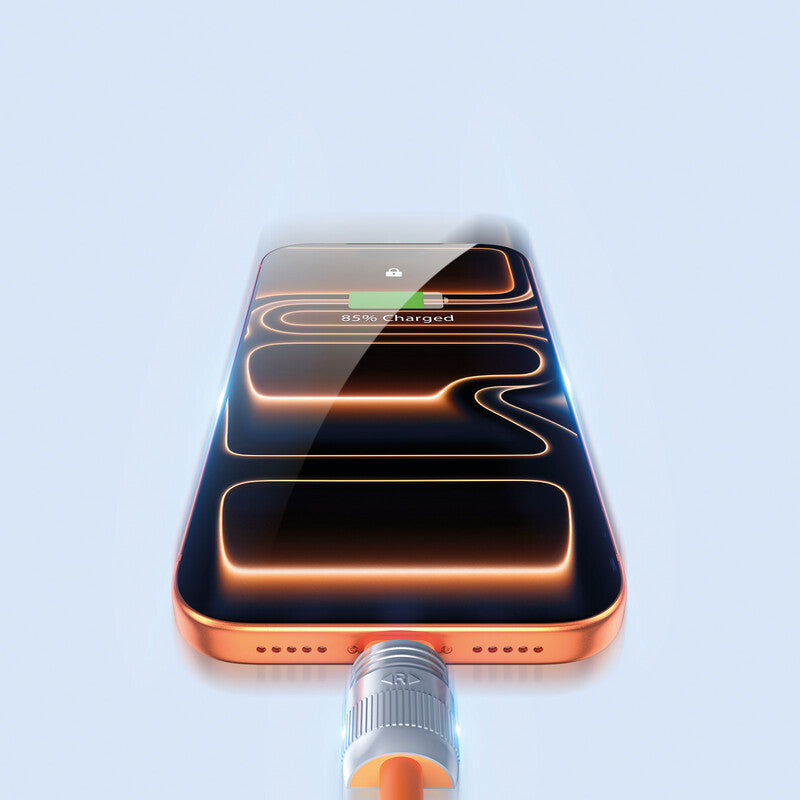 Dux Ducis Kabel – USB-C auf Lightning 0,3 m, 27 W, Orange – für iPhone/iPad