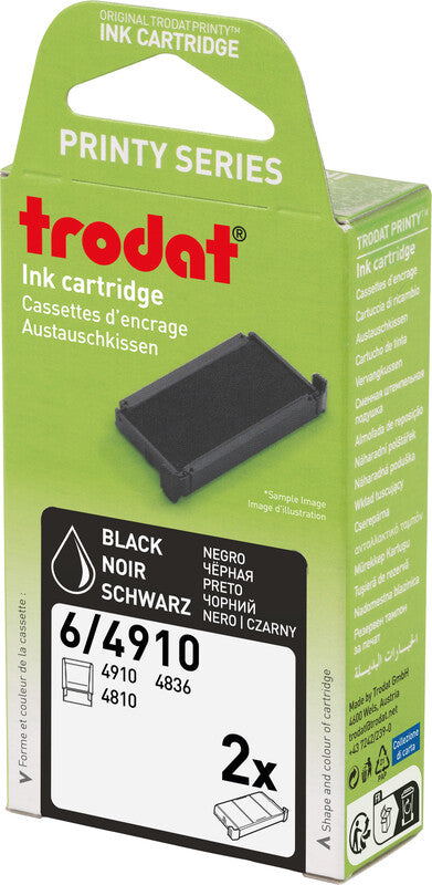 Trodat Ersatzkissen – für Modelle 4836, 4910, Kunststoff, Schwarz, getränkt