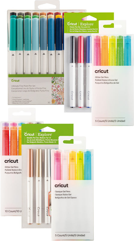 Cricut Fineliner – 5er-Set 0,4 mm – 5 Farben, sortiert – für Cricut Maker und Explore
