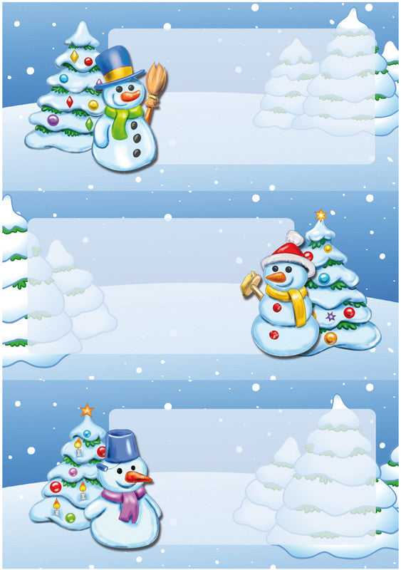 HERMA Schmucketiketten – Winterlandschaft – 6 Stück – permanent – mehrfarbig