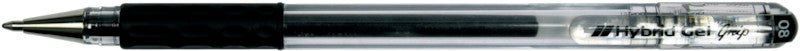 Pentel Hybrid Gel Grip Gelschreiber – schwarz, 0,8 mm, wasserfest, lichtbeständig, Kappe