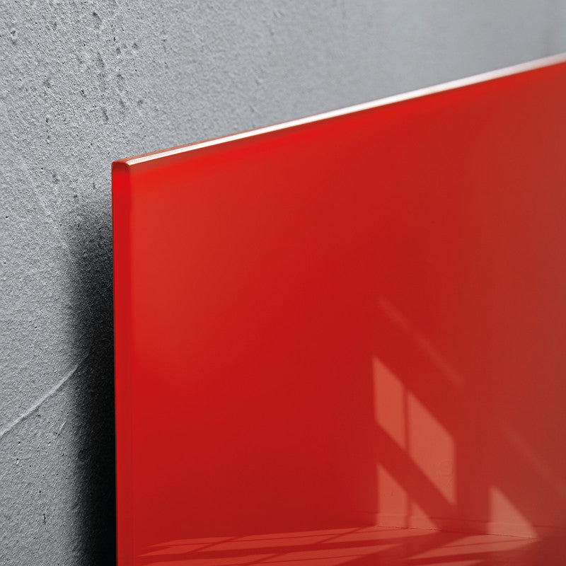 Sigel Whiteboard – 91 × 46 cm, Glas, magnetisch, Wandmontage, inkl. SuperDym-Magnetwürfel, Montagesatz