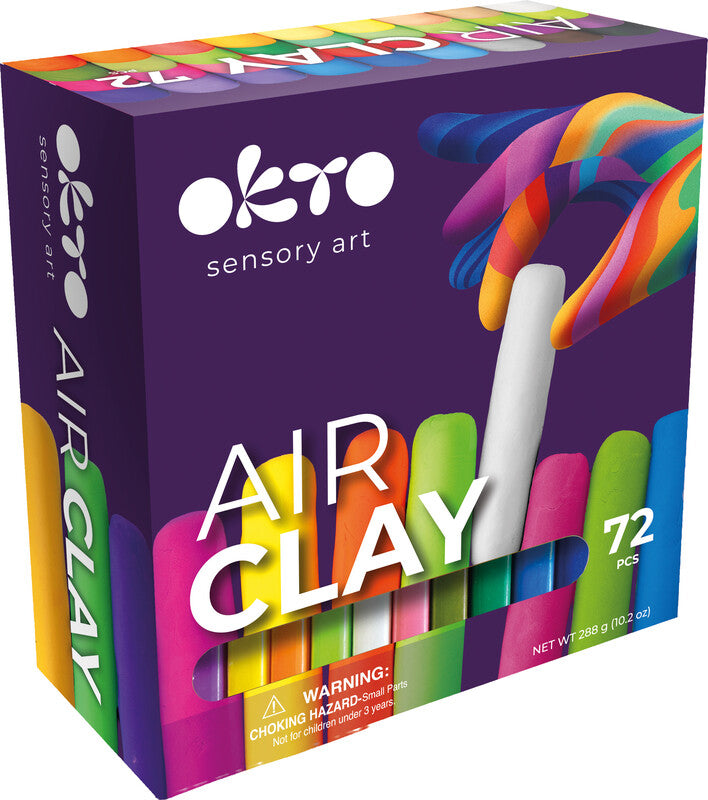 Okto sensory art Knete-/Modelliermasse-Set – lufthärtend, 72 Farben, 3 Aufbewahrungsbeutel – ab 3 Jahren