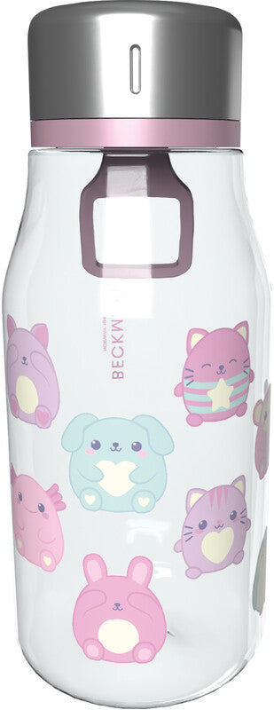 Beckmann Classic Trinkflasche 400 ml – Kunststoff, Schraubdeckel, Hug Me