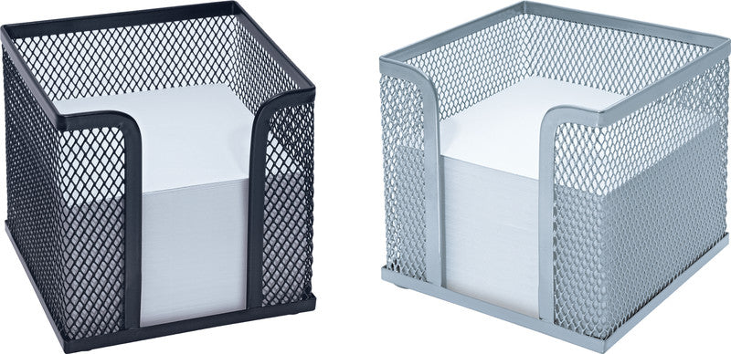 Wedo Zettelbox – Metall, silber, 100 × 100 mm