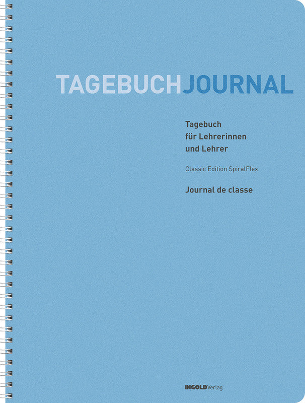 Ingold-biwa Tagebuch für Lehrpersonen – Spiralbindung, 23,0 × 30,0 cm, Blau, FSC