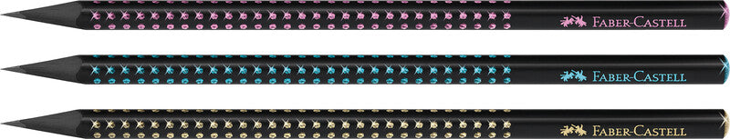 Faber-Castell Grip Sparkle Bleistift B, dreikantig, rutschfeste Griffzone