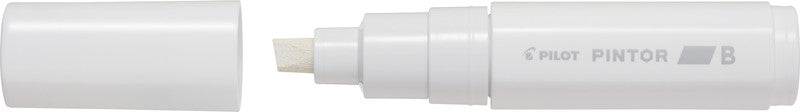 Pilot Pigment-Marker Pintor – Keilspitze 8 mm – Weiss – Für dunkle Oberflächen geeignet