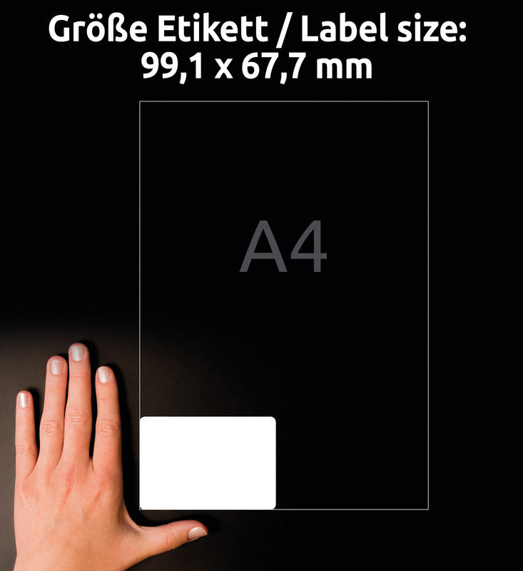 Avery Drucketiketten, Weiss, Selbstklebend
