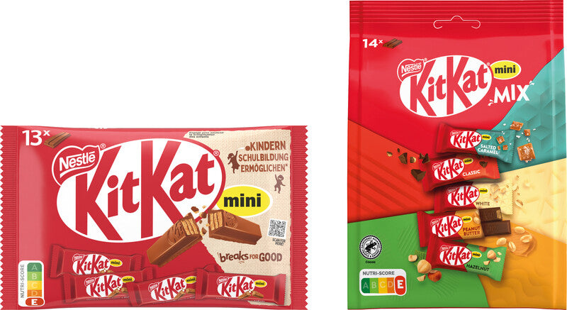 Nestle KitKat Classic Schokoladenriegel – Milch, Mini, 13 × 16,7 g (217 g)