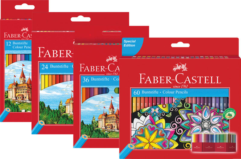 Faber-Castell Buntstifte – 36 Farben, im Kartonetui, Ø 2,8 mm, sechskantig, FSC