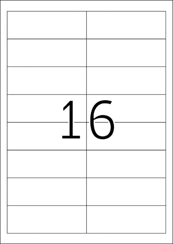 HERMA Etiketten auf Bögen, 97 mm × 34 mm, weiss, Papier, permanent, 200 Blätter (3'200 Etiketten)