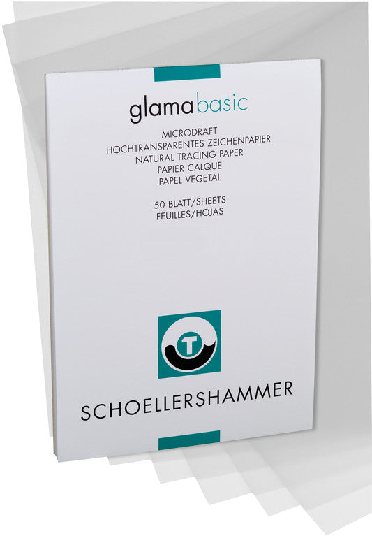 Schoellershammer Transparentpapier – A4, 105 g/m², weiss transparent, 50 Bogen