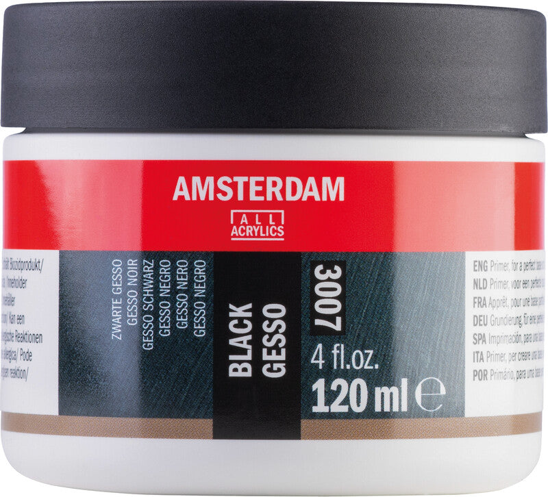 Royal Talens Gesso – 120 ml, schwarz, wasserfest