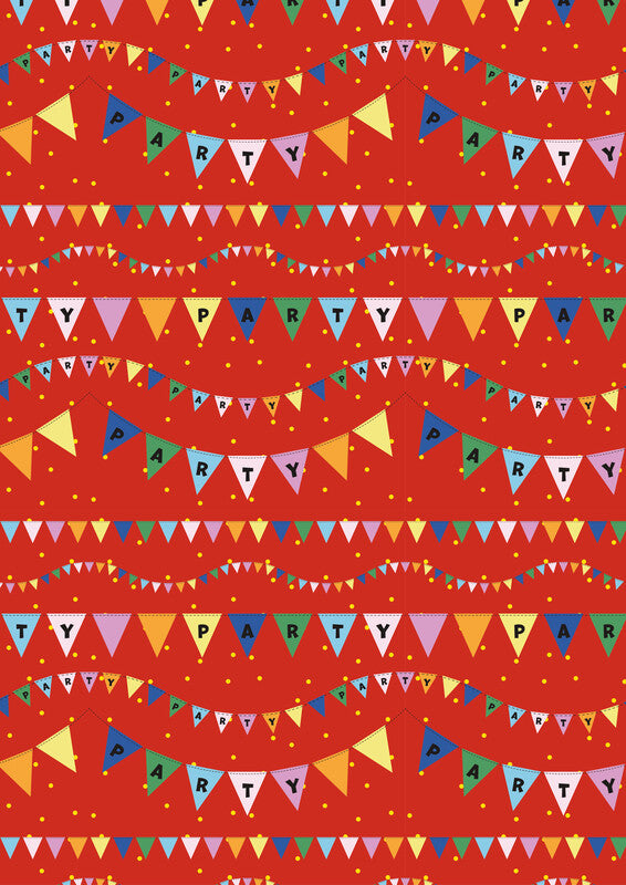 Zoewie Geschenkpapier-Rolle – Party Time, 70 cm × 2 m, 80 g/m²