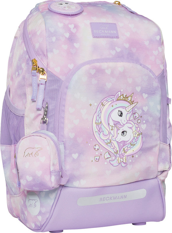 Beckmann Schulrucksack Active Air Flx – 6-teilig – Einhorn Prinzessin Violett