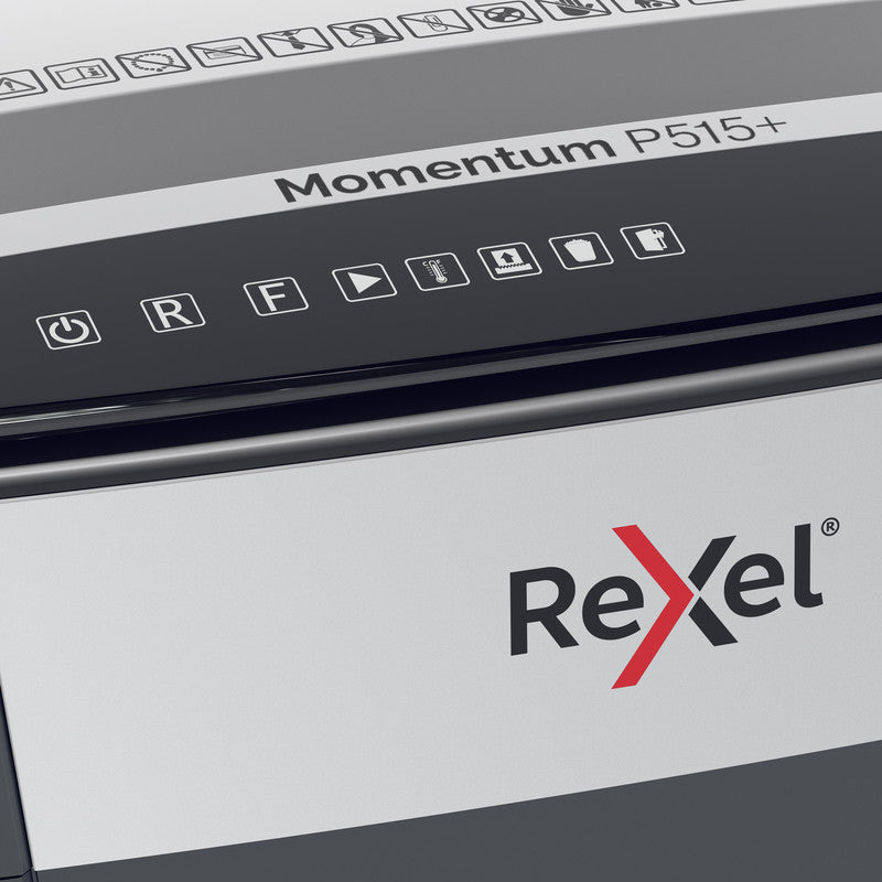 Rexel Momentum P515+ – Aktenvernichter, DIN P-5, Mikroschnitt 2 × 15 mm, 15 Blatt, 30 l, A4