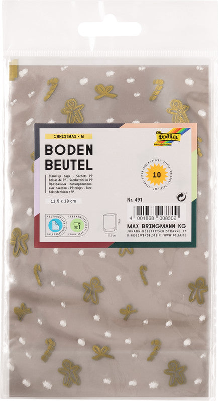 Folia Geschenkbox – Weihnachten – Cellophantüten, Kunststoff – 115 × 190 mm – 10 Stk.