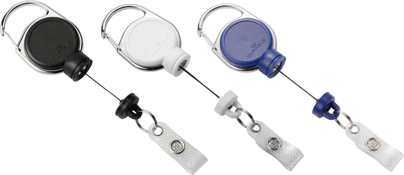 Durable Jojo Extra Strong Ausweishalter – blau, Metall, L 600 mm, Druckknopfschlaufe