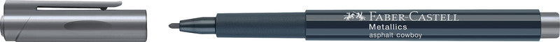 Faber-Castell Non-Permanent-Marker Metallic – Rundspitze 1,5 mm – sortiert – 12er-Set – für dunkles Papier