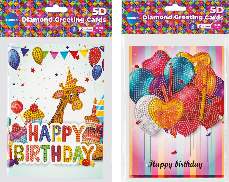 Centrum Grusskarten – 130 × 180 mm, mit Couvert, Ballons, mehrfarbig – 2 Stk