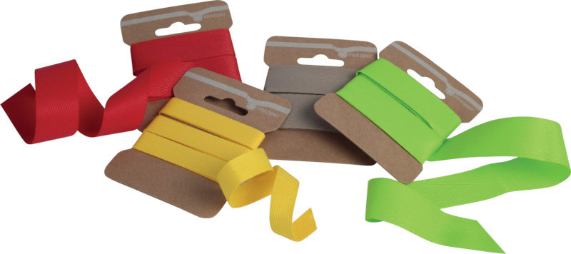 Präsent Geschenkband – Neutral – rPET – 25 mm × 3 m – sortiert